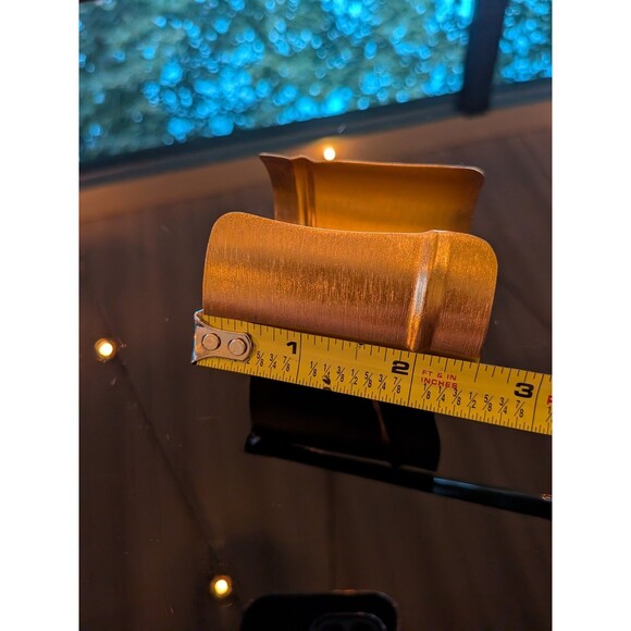 ZARA NWT Woman SS25 Metal Cuff Bracelet Brushed Golden Maximalist Statement - Picture 6 of 8